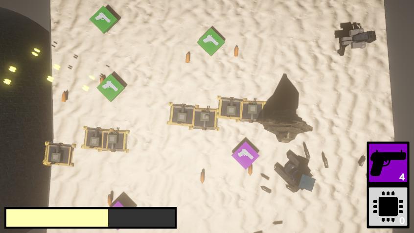 A wall of bullets in the desert sector